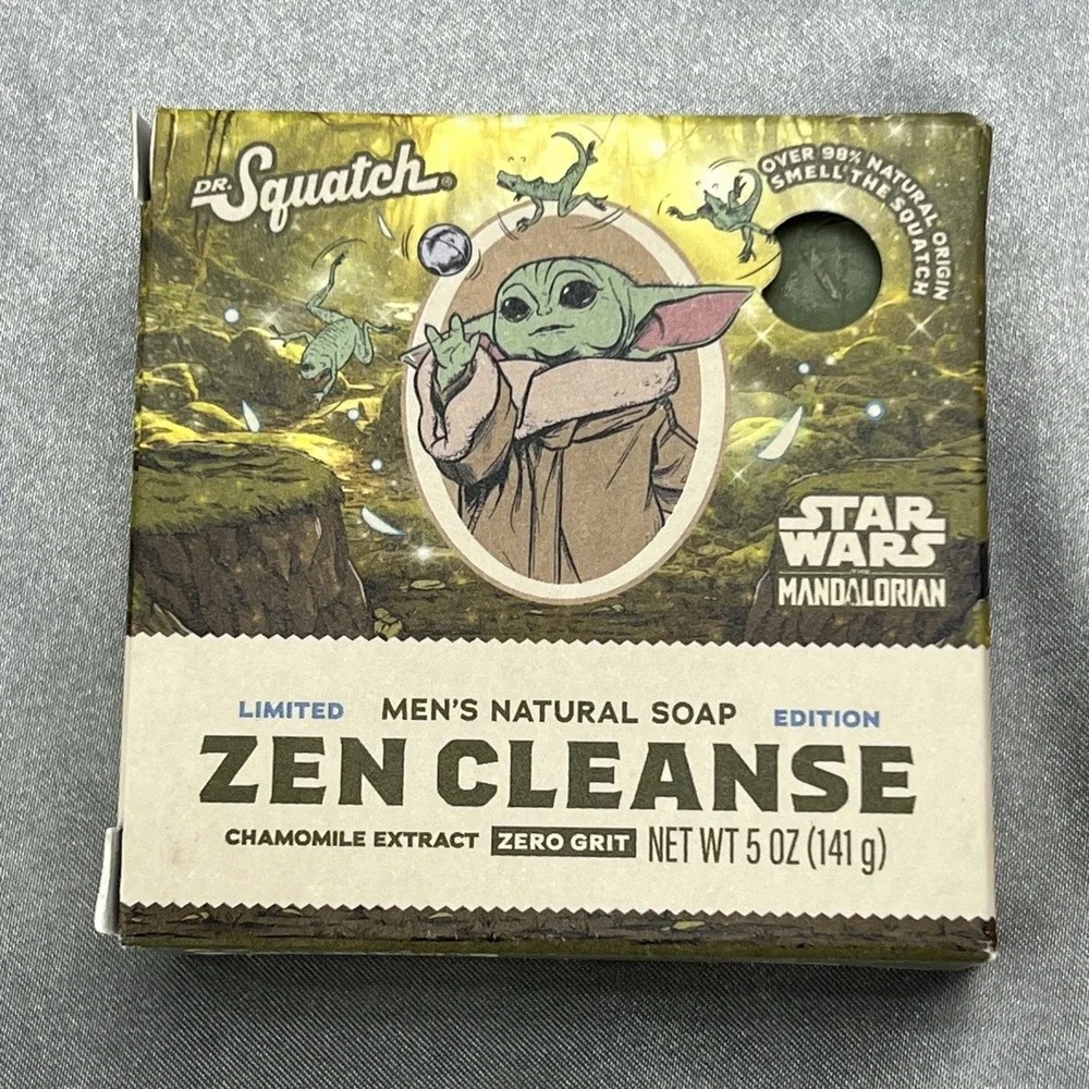 Lot of 2 - Dr Squatch Mandalorian Zen Cleanse Star Wars Limited Edition Mens Bar